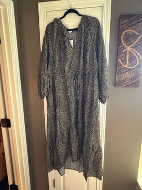 Women's Long Printed Tiered Maxi Dress - animal print